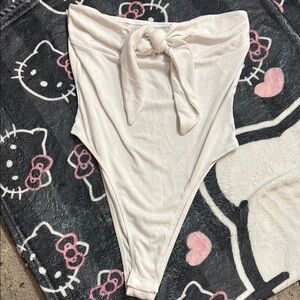 High-Waisted Ribbed Swimsuit Bottom